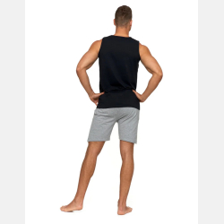 Tank top męski bawełniany koszulka bez rękawów CZARNA MORAJ